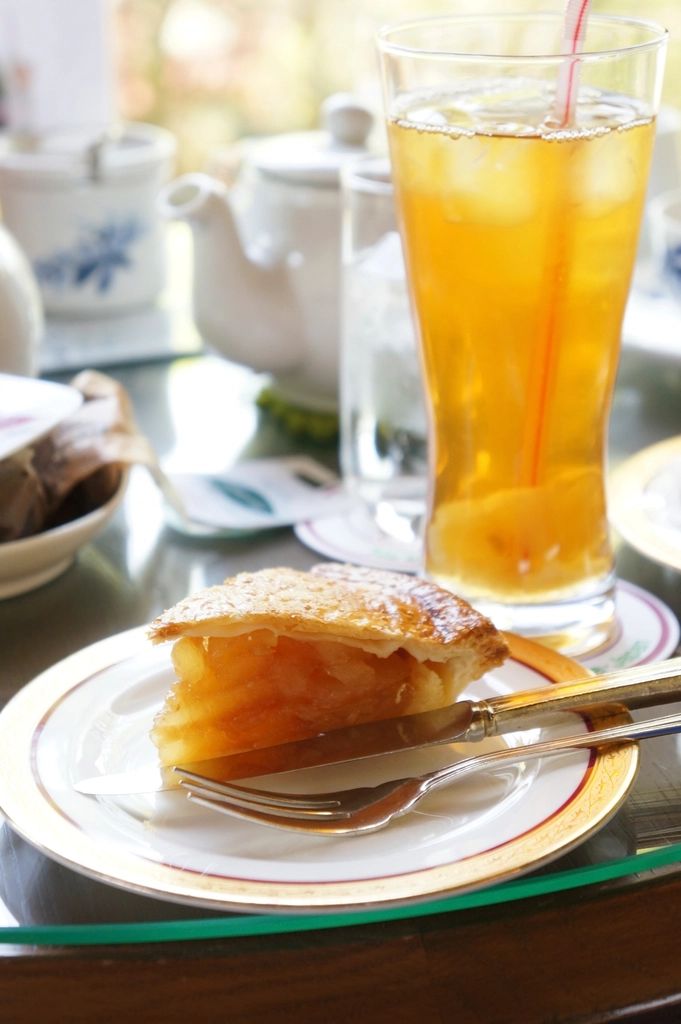 Pastries and coffee on the counter